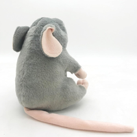 ODM OEM-Jouet en peluche gris de simulation de souris, animal en peluche de rat réaliste et réaliste de 8 pouces, cadeau pour enfants