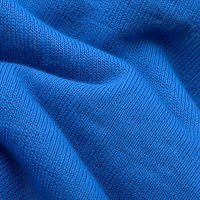 Robe moulante sur mesure pour femmes grandes tailles, col en V, robe midi, bleu riviera, tricot extensible, FR 44 à 58, OEM