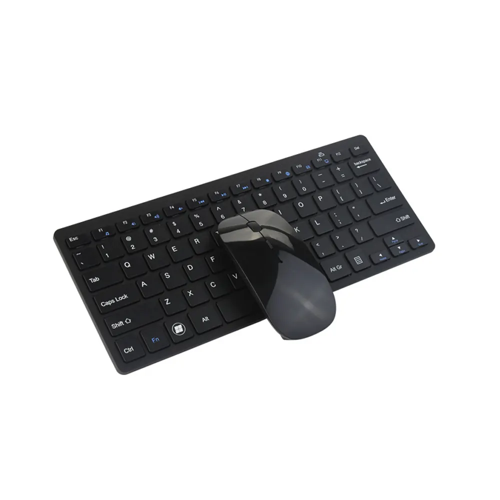 Customized wholesale 2.4g Bimodal mini wireless 78 keys bluetooth keyboard mouse combination for tablet
