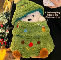 Peluche Chien Caché pour Arbre de Noël, Adorable Jouet en Peluche Chiot, Décoration de Noël, Cadeau d'Anniversaire Unisexe, Anti-Stress, Super Doux