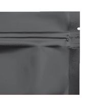 Pochettes d'emballage en mate noir thermoscellable en aluminium avec fermeture à glissière refermable à encoche de déchirure