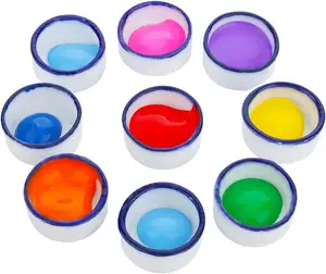 9 Pcs Small Ceramic Paint Palette Bowl Glazed Watercolor Painting Dish for Oil