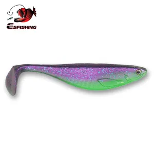 ESFISHING big game wholesale lure t tail lure Scot Shad 17.5cm 40g 2pcs plastica morbida pesca shadteez baits esca artificiale