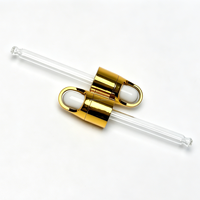 Bouchon à vis anti-déversement en aluminium-plastique avec capuchon anti-poussière pour bouteilles, doré, argenté, avec revêtement UV, compte-gouttes, anneau de fixation, tétine en caoutchouc