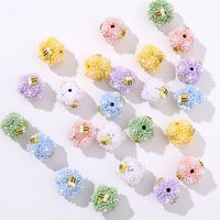 Boules de fleurs d'abeille en strass écologiques Selina Crystal 23 mm – Fournitures de bricolage pour stylos, chaînes de téléphone et décoration de vêtements