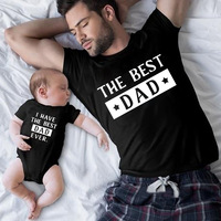 Cadeaux pour la fête des pères, t-shirts en coton pour papa, meilleurs t-shirts pour papa, vêtements assortis père et fils imprimés sur mesure, t-shirts pour hommes