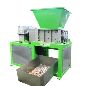 Plastikrecycling Recycling Mini-Doppelwelle-Abfall-Schrottzerkleinerer Shredder 300-Modell Metall kleine Plastik-Schreddermaschine