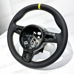 Volante de cuero para <span class=keywords><strong>Porsche</strong></span> Panamera 970 971 Cayenne Macan 996 997 718 991 911 Volante de cuero personalizable - Product Image 4