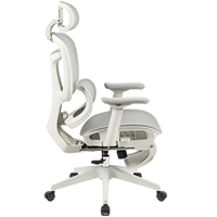 Chaise de bureau ergonomique de direction de luxe avec accoudoirs 4D, coussin entièrement en maille, dossier haut