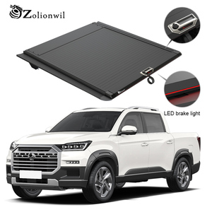 Couverture de benne rétractable manuelle Zolionwil avec frein et éclairage LED pour Ssangyong <span class=keywords><strong>Musso</strong></span>, Mazda BT50, Jeep Gladiator, Amarok - Product Image 1