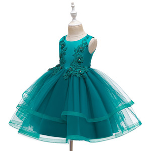 Vente en gros à bas prix robes de soirée d'enfants de fille de fleur de princesse de boutique de style américain du fournisseur de la Chine - Product Image 4