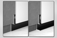 Plinthe encastrée en alliage d'aluminium de 1 cm, 2 cm, 3 cm, 4 cm, 6 cm de hauteur pour créer des effets visuels de suspension murale