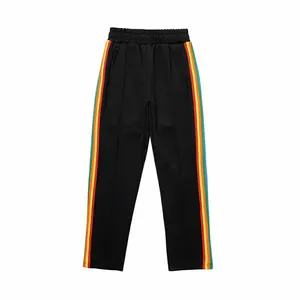 Calça de moletom com listras vertical, calças esportivas extragrande para uso personalizado, de vertical, para corrida