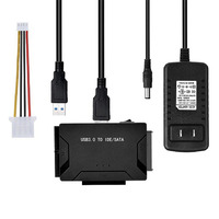 Adaptador convertidor USB 3,0 a IDE SATA Disco duro 2,5 "3,5" HDD SSD Adaptador de corriente