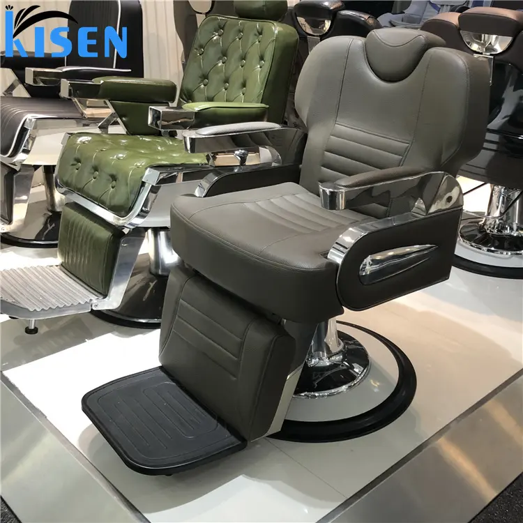Kisen-Silla de barbero eléctrica para hombres, equipo de salón móvil de lujo de alta calidad, a la espera, precio