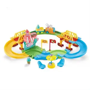 ITTL 14pcs Electric Train Play House Dessert House Track Blocks 6 Styles For Collecting Toy