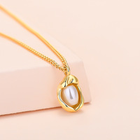 Janegsy — collier pendentif en laiton plaqué or pour femme, mariage, style, breloque, perle, pendentif, bijoux, mariage
