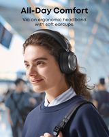 Auriculares Anker Space One Pro A3062 FlexiCurve Over-Ear, Auriculares con Cancelación Activa de Ruido Adaptativa Impulsados por 6 Micrófonos