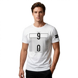 Men's <b>White</b> Geometric Print T-Shirt Short Sleeve O-Neck Regular Fit 100% Cotton Casual Breathable Jersey Fabric <b>tEE</b> sHIRT - Product Image 1