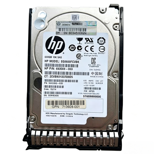 600GB SAS 6Gbps 10K 2.5 Inch Internal 4 Head Enterprise Hard Drive Used Tested SFF Server HDD