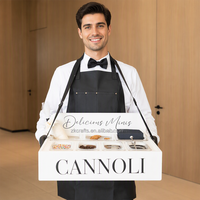 Plateau à gâteau portable élégant et moderne avec sangle, support à dessert pour événements de mariage, plateau à tiramisu et snacks style harnais