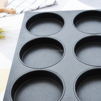 Meistverkaufte Hamburgerbrötchen-Backform Aluminium-Stahl Antihaft-Muffin-Backblech