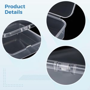 Yinliang vuông trong suốt có thể tái chế PP nhựa lưu trữ hộp mô hình ylwkd04 cho hộ gia đình Phụ kiện bao bì điện tử - Product Image 2