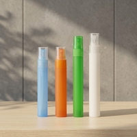 Vente en gros de flacons de parfum de voyage rechargeables en plastique givré blanc, noir, rose, bleu, colorés, de 2 à 30 ml, avec pulvérisateur à pompe