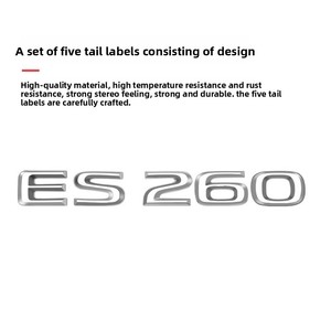 Emblème de queue de voiture pour <span class=keywords><strong>Lexus</strong></span> ES200/260 Emblème de queue extérieur stéréoscopique 3D Accessoire de voiture - Product Image 1