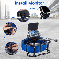 Caméra d'inspection de canalisation d'égout HD avec vision nocturne, capteur CMOS, câble de 50 m de diamètre. Moniteur 17 mm 4,3 pouces