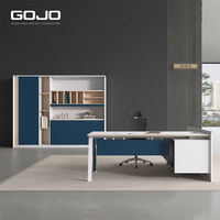 Bureau de direction ergonomique moderne Mobilier de bureau de luxe en forme de L bon marché pour directeurs PDG Assemblage facile Bureau du patron en bois