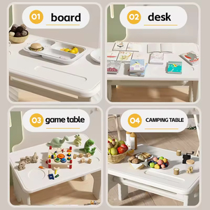 Meubles pour enfants, bureau d'étude pliable en plastique pour bébé, table et chaise pour enfants, écologiques, pour la chambre à coucher, la salle à manger, l'étude et les jeux - Product Image 2
