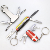 Couteau pliant de poche personnalisé avec logo du fabricant, en acier inoxydable, couteau artisanal en métal souvenir, porte-clés