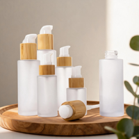 Atomiseur de parfum de haute qualité avec bouchons en bambou, flacons de parfum vides en verre rectangulaires de 50 ml, flacon de lotion pour la maison, le bureau et les voyages