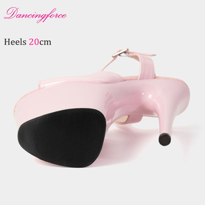 Sandali con Plateau da 20cm <span class=keywords><strong>Sexy</strong></span> ed Eleganti, Neri e Rossi, con Punta Aperta, per Nightclub, Feste, Spettacoli, <span class=keywords><strong>Scarpe</strong></span> Retrò per Pole Dance da <span class=keywords><strong>Donna</strong></span> - Product Image 5