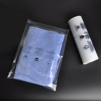Sacs en plastique transparents personnalisés pour l'emballage de vêtements, sacs en polyéthylène transparents autocollants avec avertissement de suffocation pour l'emballage