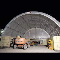Abri Conteneur à Double Treillis 40x40x15 pieds pour Excavatrice, Semi-remorque, Parking, Carport, Tente de Stockage Robuste en PVC Certifiée CE