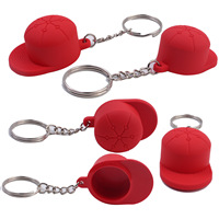 Nouvelle arrivée en gros 3D PVC caoutchouc chapeaux porte-clés en vrac Rap Star décoration porte-clés Promotion cadeaux pour sac