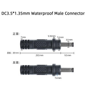 Konektor Jack Plug Industri DC35135 Pria Wanita dengan Pengunci Tahan Air 2 Pin Kabel PVC 22AWG untuk Lampu Strip LED Tegangan Rendah - Product Image 2