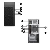 Tengkorak Pro Max T2 (T3680 Upgrade) grafis menara Workstation komputer Desktop PC dengan Ultra HDD 512G SSD 2TB HDD dapat disesuaikan