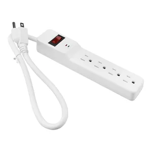 Surge Protector Safer For Home Appliances 4 AC Outlets Light Indicators Power Strip