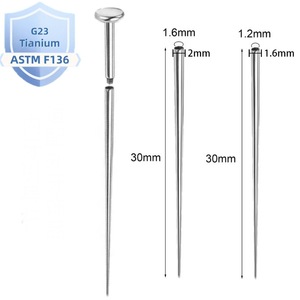 ASTM F136 14/16/18G دبوس الإدراج تفتق الأنف ثقب الأنف دفع في أقراط الجسم موضوع الأنف والأنف أداة الثقب - Product Image 6