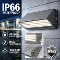 Applique murale LED extérieure haute luminosité 100W, design semi-coupé, boîtier robuste pour éclairage de périmètre de sécurité et entrée commerciale