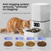 Distributeur automatique de nourriture pour animaux de compagnie intelligent avec contrôle par application, design détachable, caméra HD double intégrée, machine d'alimentation automatique pour chiens et chats, bol en acier