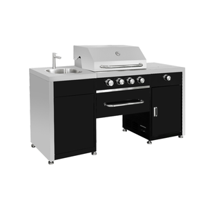 GE400SS Barbecue <span class=keywords><strong>a</strong></span> <span class=keywords><strong>Gas</strong></span> Propano Indipendente con Frigorifero, Fornello Laterale, Forno e Lavello Combinati per Cucina Modulare <span class=keywords><strong>da</strong></span> Esterno - Product Image 1