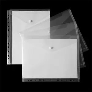 Carpeta de plástico transparente con cierre a presión para archivos, organizador de carpeta de sobre resistente al agua para archivos, <span class=keywords><strong>A4</strong></span>, A5, A6, A7, A8 - Product Image 2