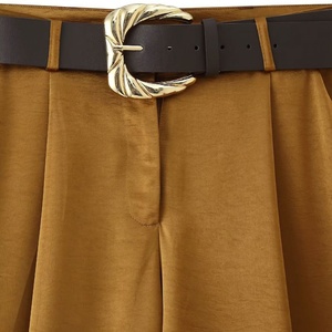 Pantaloni Donna 2026 Nuova Moda con Cintura in Seta Morbida, Vita Alta Vintage con Chiusura a Zip, Pantaloni Femminili Mujer - Product Image 3