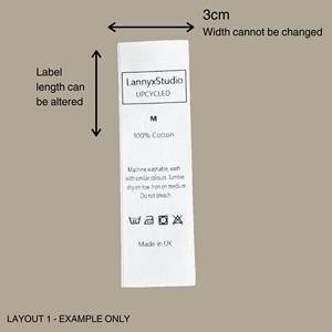 Étiquettes personnalisées en tissu pour vêtements avec logo sur mesure, étiquettes pliables, étiquettes nominatives, étiquettes d'entretien pliables pour vêtements, étiquettes en nylon - Product Image 2
