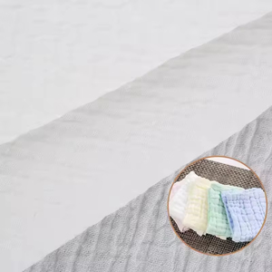 Tissu en mousseline de coton 100% doux, uni, 4, 3 ou 2 couches, tissé pour l'emmaillotage de bébé - Product Image 4