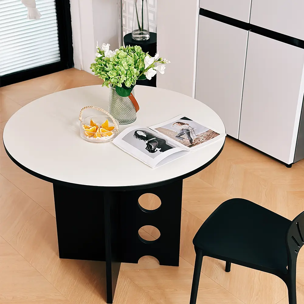 Yenilikçi tasarım açık masalar tırnak barı masa dekoratif mobilya küçük yuvarlak yemek masası